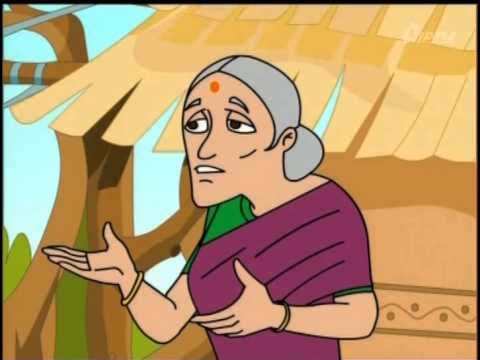 Hindi Moral Story, Old Lady Cartoon